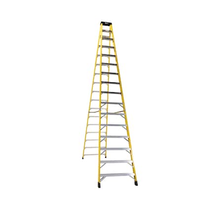 Bauer Ladder Professional Grade 16' Fiberglass Stepladder - 1A 300 lb. 35016